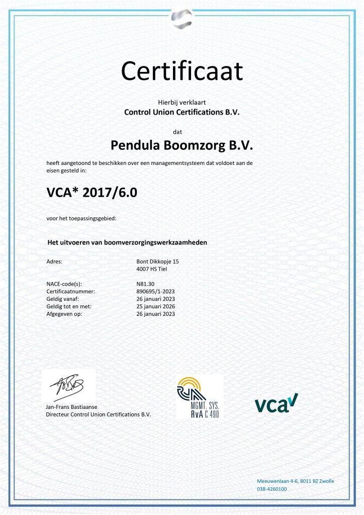 VCA* certificering