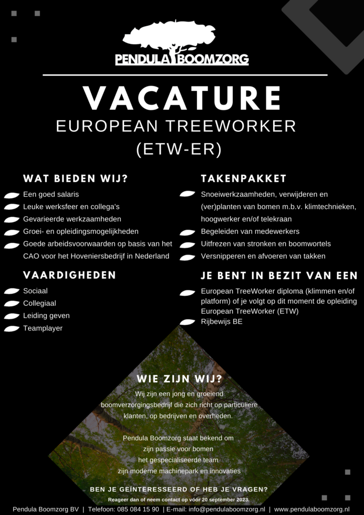 Vacature ETW-er / European Treeworker